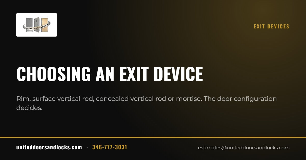 United Doors and Locks guide: Choosing an exit device