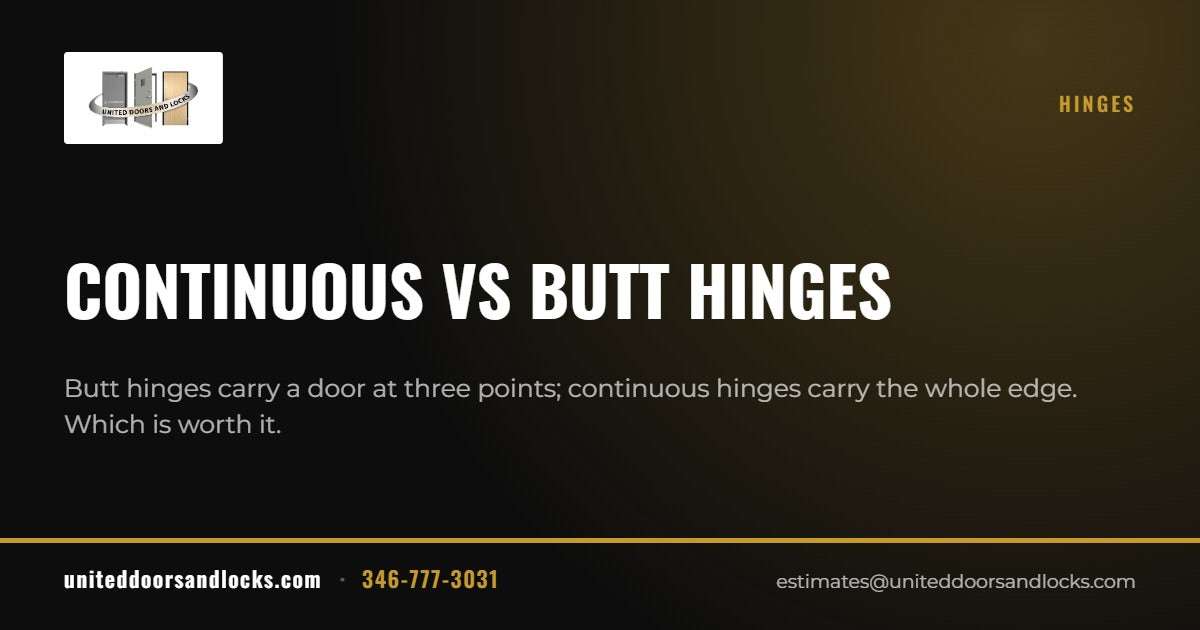 United Doors and Locks guide: Continuous vs butt hinges