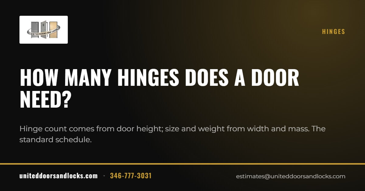 United Doors and Locks guide: How many hinges does a door need