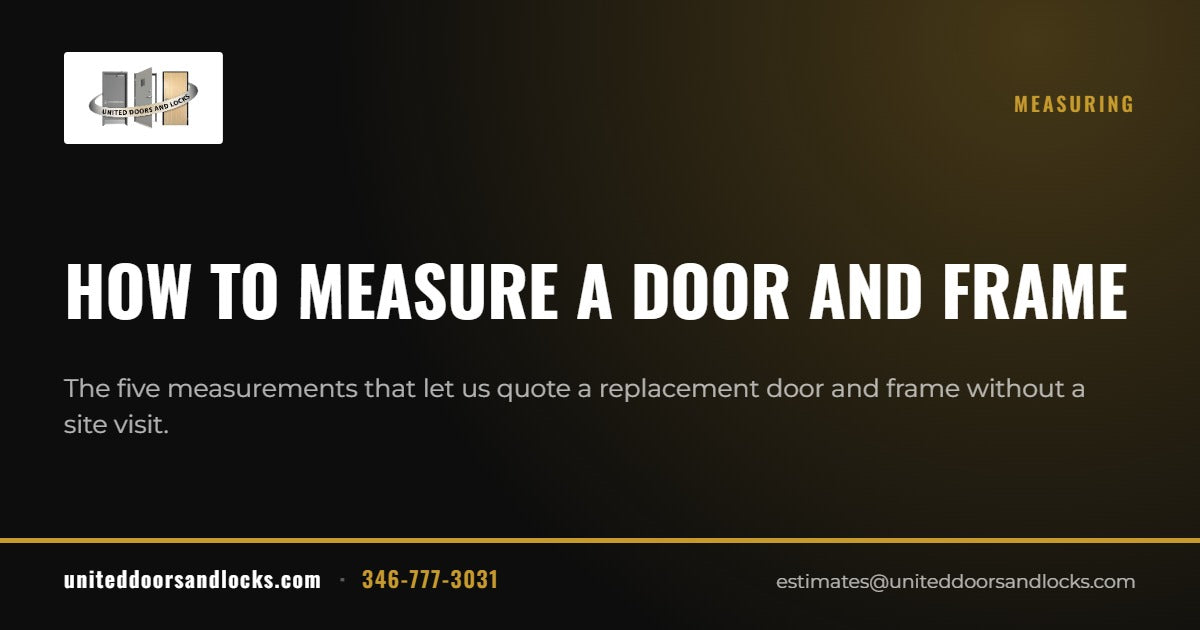 United Doors and Locks guide: How to measure a door and frame