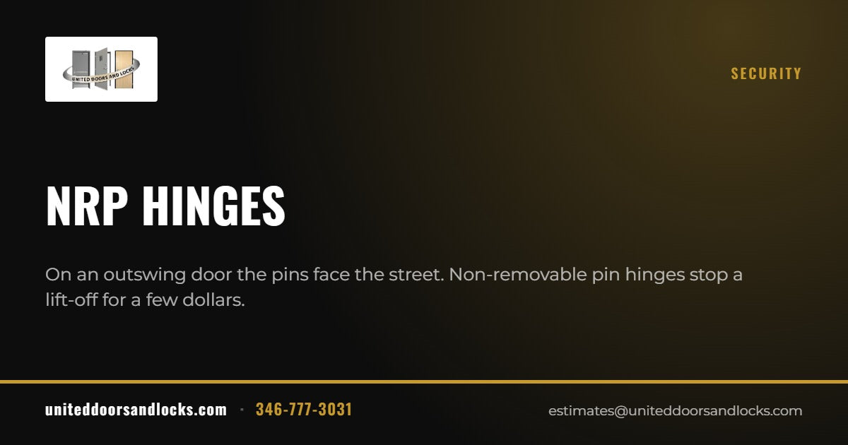 United Doors and Locks guide: NRP hinges