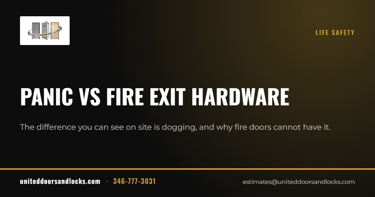 United Doors and Locks guide: Panic vs fire exit hardware