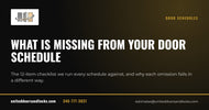 United Doors and Locks guide: What is missing from your door schedule