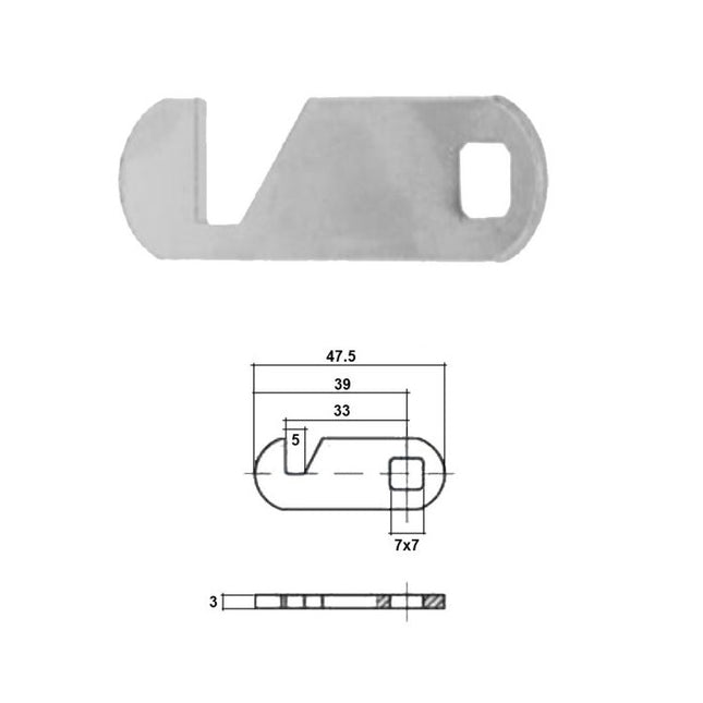 Abloy Protec2 Hooked Cam – 434818