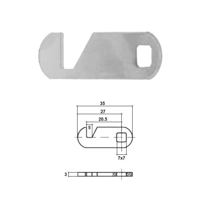 Abloy Protec2 Hooked Cam- 455332
