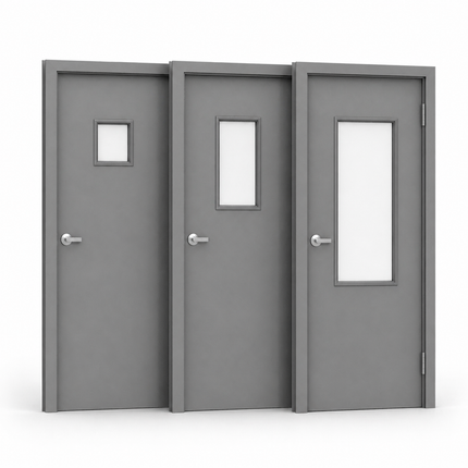 Hollow Metal Door with Lite Kit & Glass