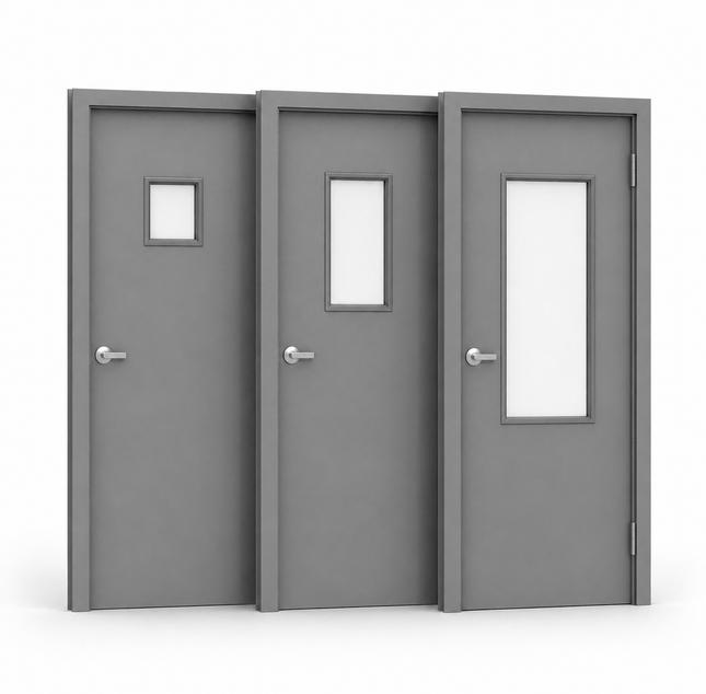 Hollow Metal Door with Lite Kit & Glass