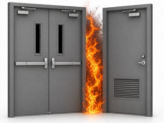 Fire-Rated Metal Door