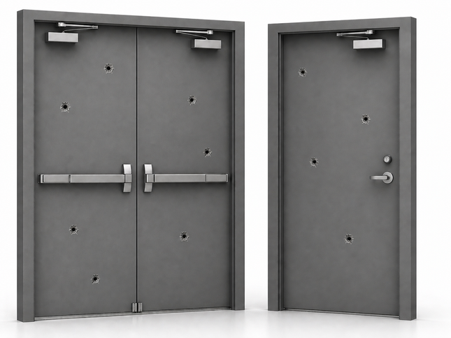 Bullet Resistant Steel Doors