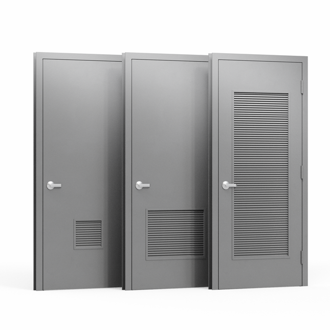 Hollow Metal Door with Louver